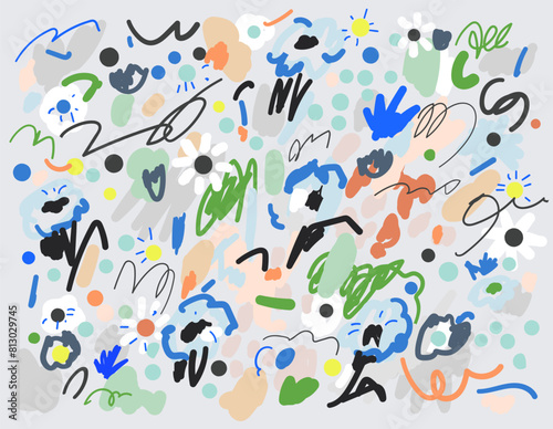 Abstract floral creative background. Vector illustration