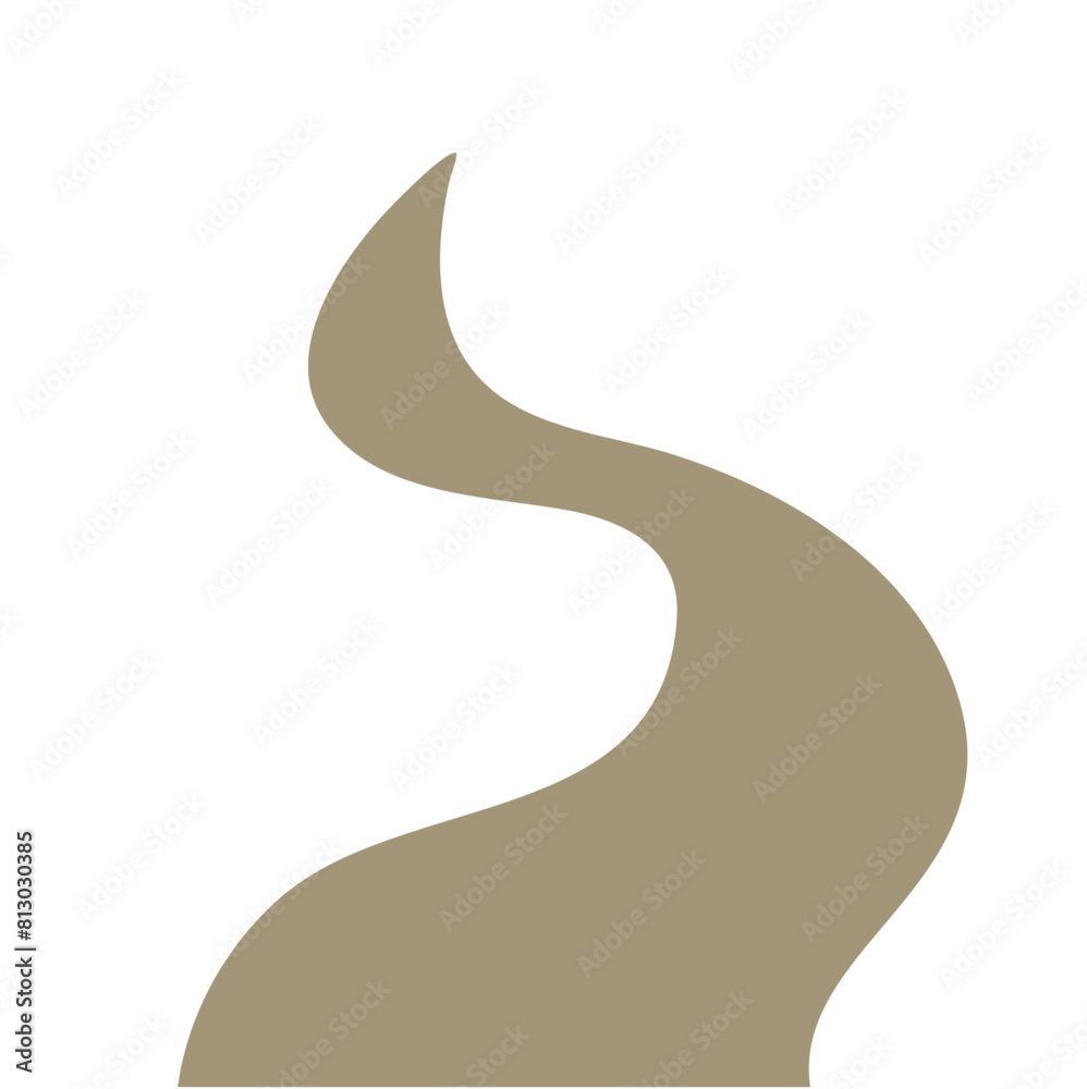 Illustration of a winding sand road Illustration of a winding sand road