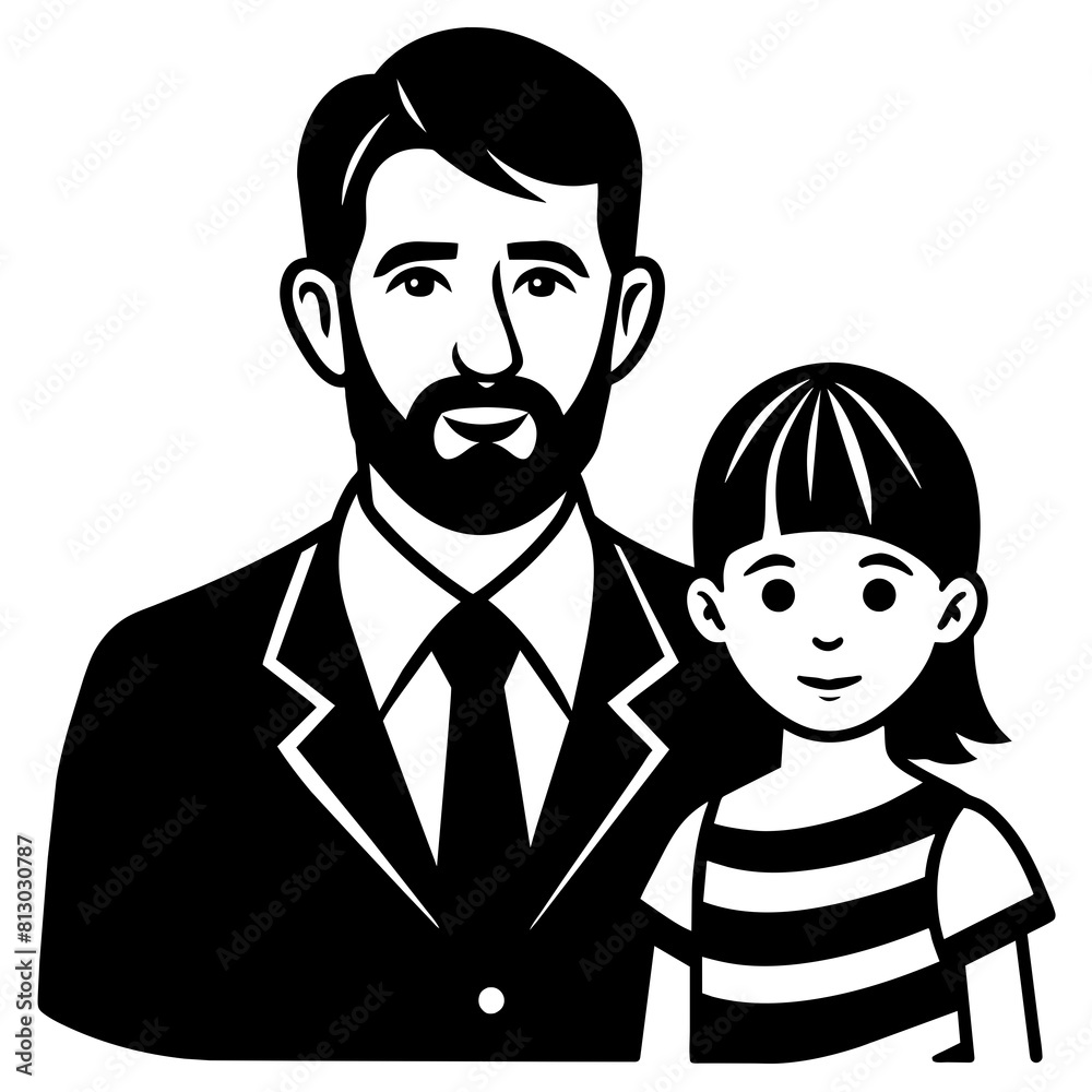 father and daughter vector silhouette illustration father and daughter vector silhouette illustration