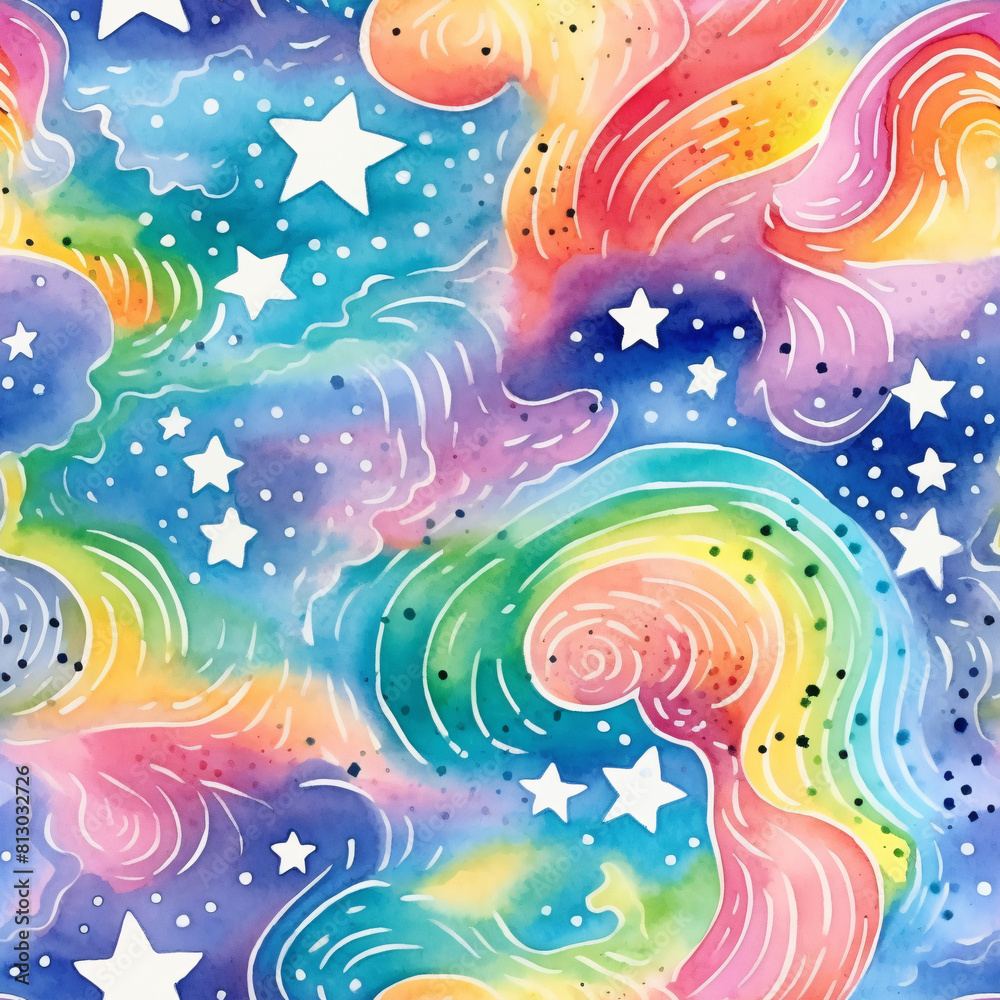 Seamless Cute Rainbow Paper Seamless Cute Rainbow Paper