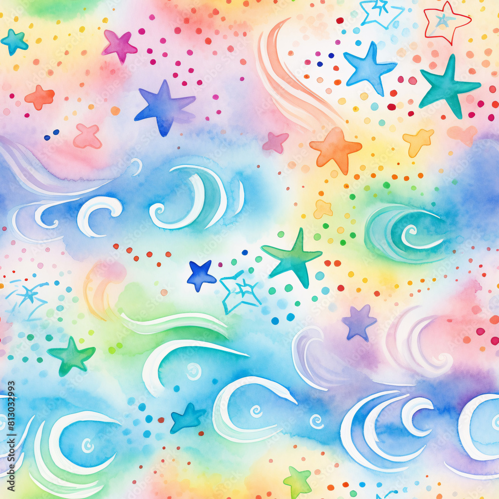 Seamless Cute Rainbow Paper Seamless Cute Rainbow Paper