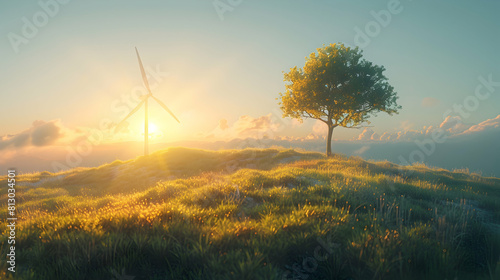 Corporate Sustainability: Realistic Photo Concept of a Corporation s Investment in Renewable Energy Projects for Sustainable Operations on Adobe Stock