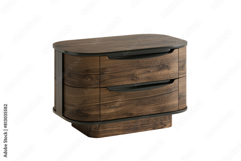 Modern bedside table isolated on white, transparent background PNG Modern bedside table isolated on white, transparent background PNG