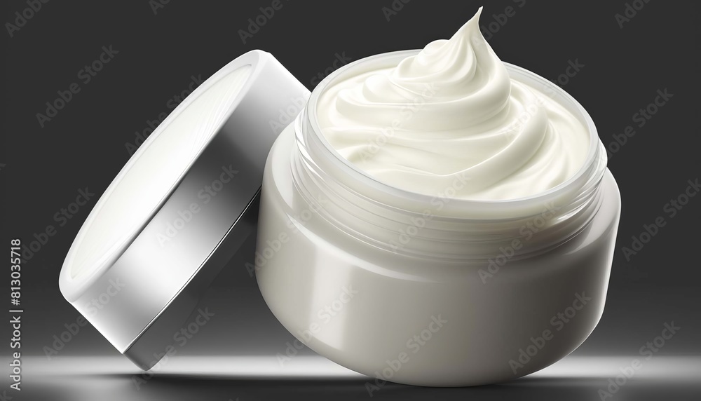 Cosmetics texture white cream. Generative AI, Cosmetics texture white cream. Generative AI,