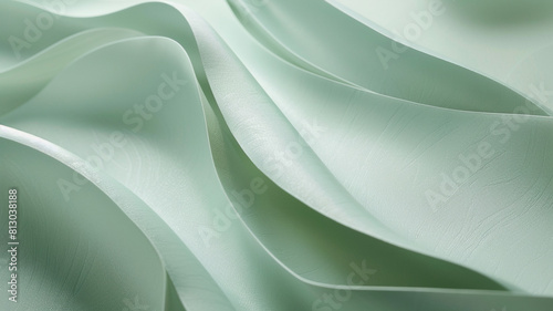 pastel green 3d wave abstract background