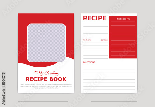 cooking recipe book template design