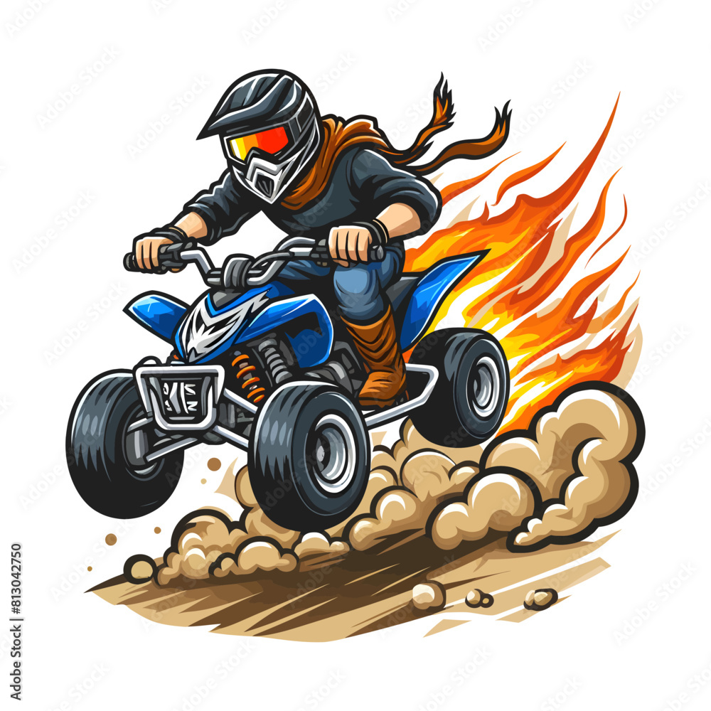 quad bike vector and t-shirt design quad bike vector and t-shirt design