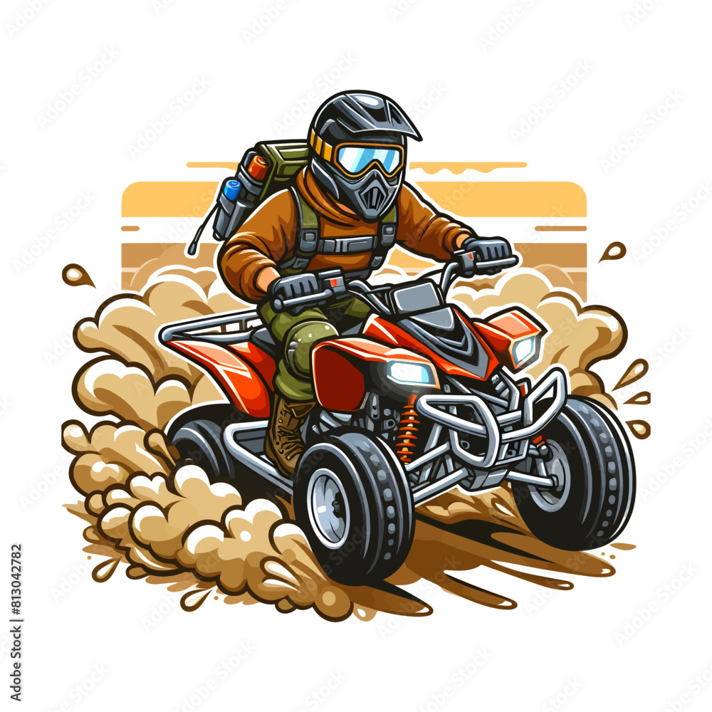 Obraz premium quad bike vector and t-shirt design 