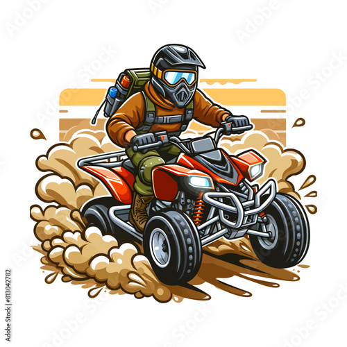 quad bike vector and t-shirt design 