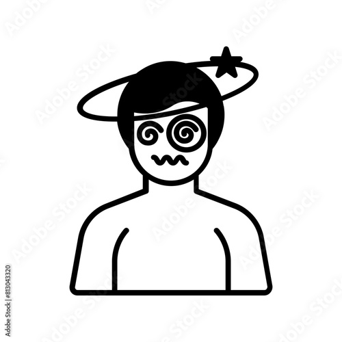 Knock icon. black fill icon
