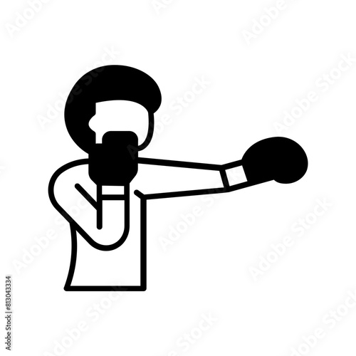 Punch icon. black fill icon
