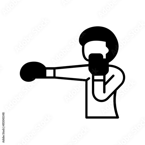Punch icon. black fill icon