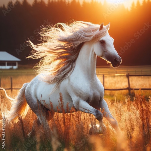 Horse in the garden