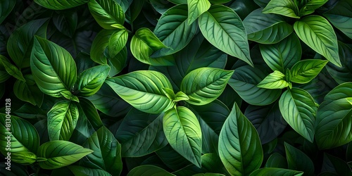 Close-up image of vibrant green shrub with lush foliage in full bloom. Concept Nature, Greenery, Close-Up, Plant, Vibrant © Anastasiia