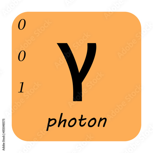 Photon. Quantum physics. Boson. Standard model of elementary particles. Vector illustration for print, t shirt, book.
