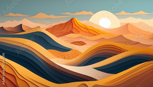 USA Landscape Illustration 