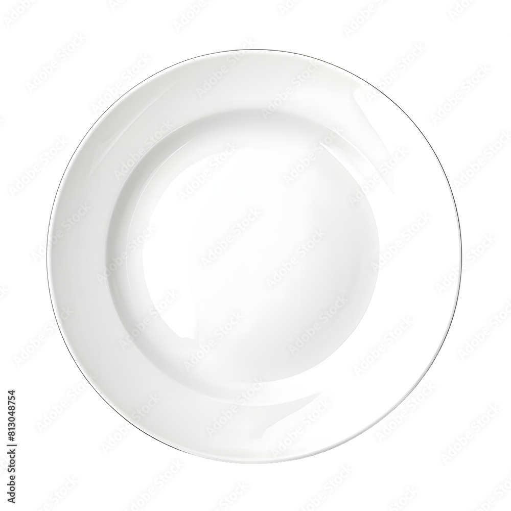 white plate isolated on white