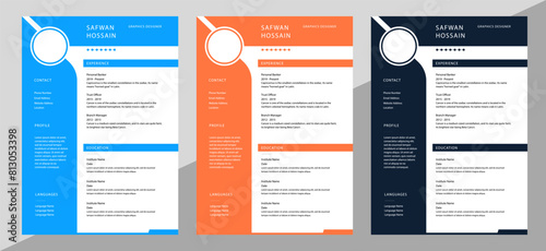 Modern Minimalist Company Interview CV Resume Template.Job Business Employment Professional Simple Infographic Elegant Cover Letter.Creative Personal Clean Profile Header Application Design