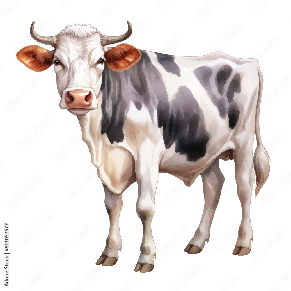  cow isolated on a transparent background