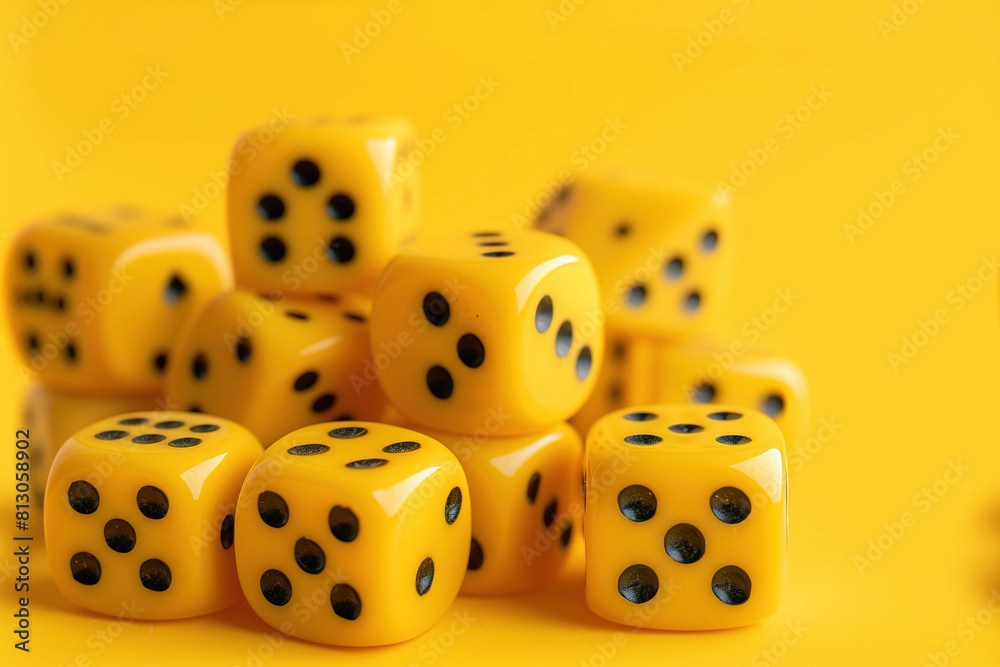 Yellow Dice Background | Fun and Playful Design | Game Night, Casino, Chance, Lucky Dice, Vibrant Yellow, Gaming Decor, far shot Yellow Dice Background | Fun and Playful Design | Game Night, Casino, Chance, Lucky Dice, Vibrant Yellow, Gaming Decor, far shot