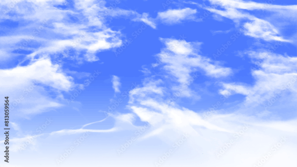 Fototapeta premium Blue sky with clouds background