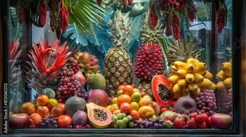 Exotic Fruit Display Showcase lesserknown fruits for a global appeal photo