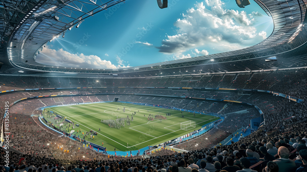 custom made wallpaper toronto digitalVibrant Soccer Stadium Filled With Energetic Fans