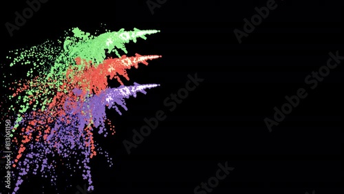 Glitter Light circle trail three Sparkling dust trail spiral particle effect animation super sparkle trail alpha transparent  background