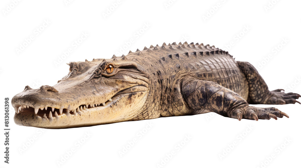 Fototapeta premium realistic image of crocodile isolated on a transparent background