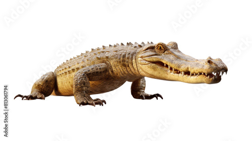 realistic image of crocodile isolated on a transparent background
