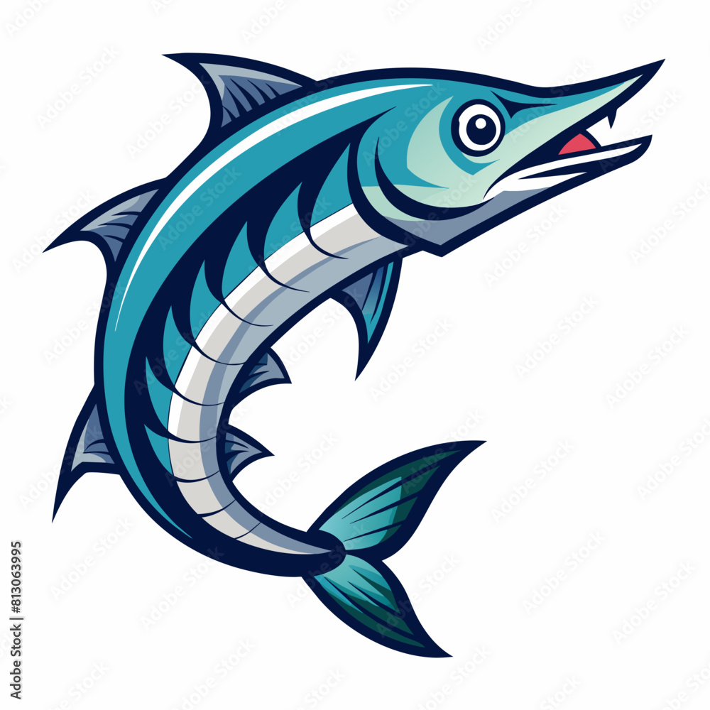vector illustration of a Barracuda with white background
vector illustration of a Barracuda with white background