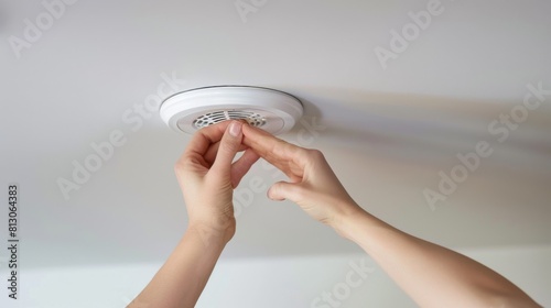 Installing a Smoke Detector at Home photo