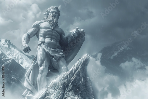 Consider Zeus standing upon Mount Olympus, a symbol of the inherent forces of nature that shape our world and inspire both awe and wonder photo