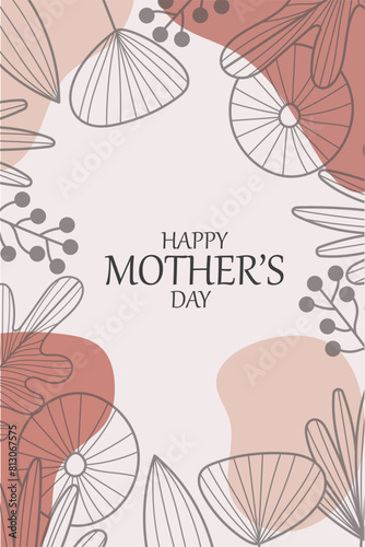 Happy mother's day vector design, background illustration