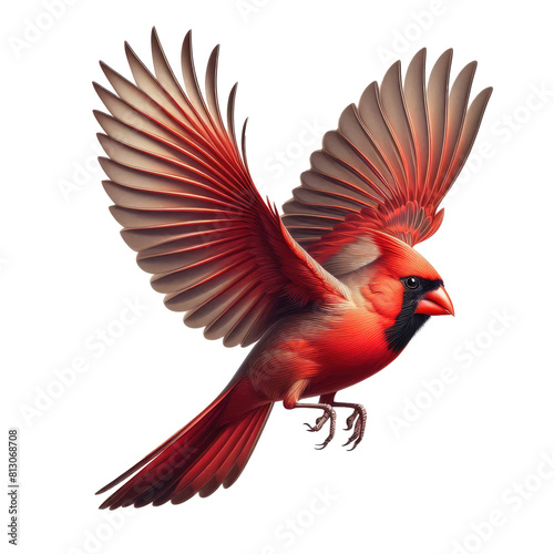 Cardinal bird Isolated transparent background  