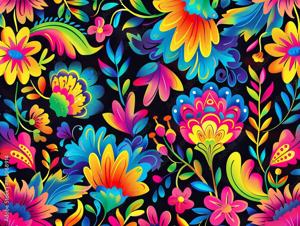 Seamless floral mexican pattern. Modern and stylish abstract texture Seamless floral mexican pattern. Modern and stylish abstract texture