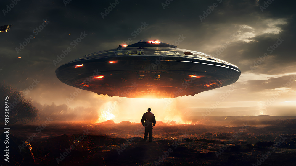 Massive UFO on the Battlefield Massive UFO on the Battlefield
