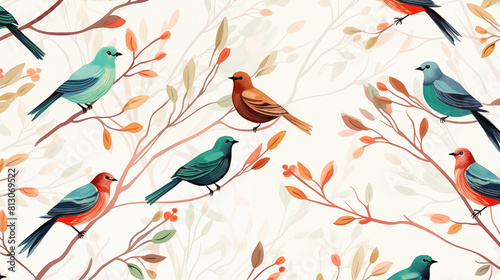 Bird Image, Pattern Style, For Wallpaper, Desktop Background, Smartphone Cell Phone Case, Computer Screen, Cell Phone Screen, Smartphone Screen, 16:9 Format - PNG