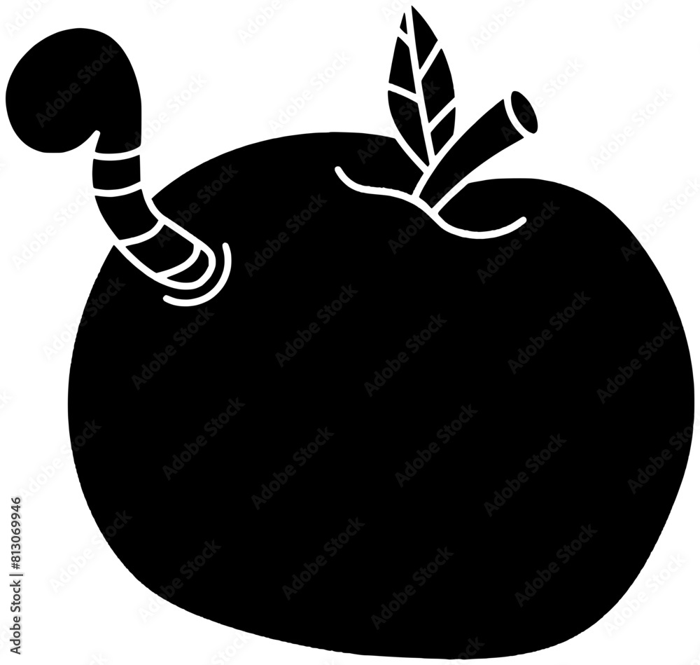 compost illustration garden silhouette worm logo soil icon nature ...