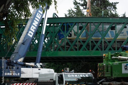 Buenos Aires, Argentina; 05 11 2024: Removal of wagons from the train accident of May 10, 2024