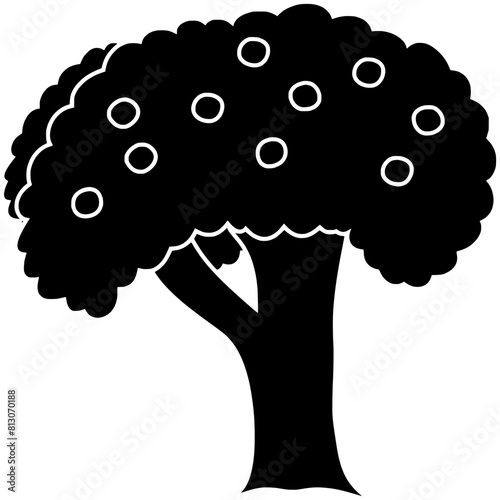 apple illustration fruit silhouette food logo tree icon red outline oak bitten education slice branch organic harvest nature agriculture shape ripe leaf garden for vector graphic background