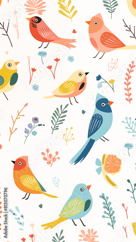 Bird Image, Pattern Style, For Wallpaper, Desktop Background, Smartphone Cell Phone Case, Computer Screen, Cell Phone Screen, Smartphone Screen, 9:16 Format - PNG