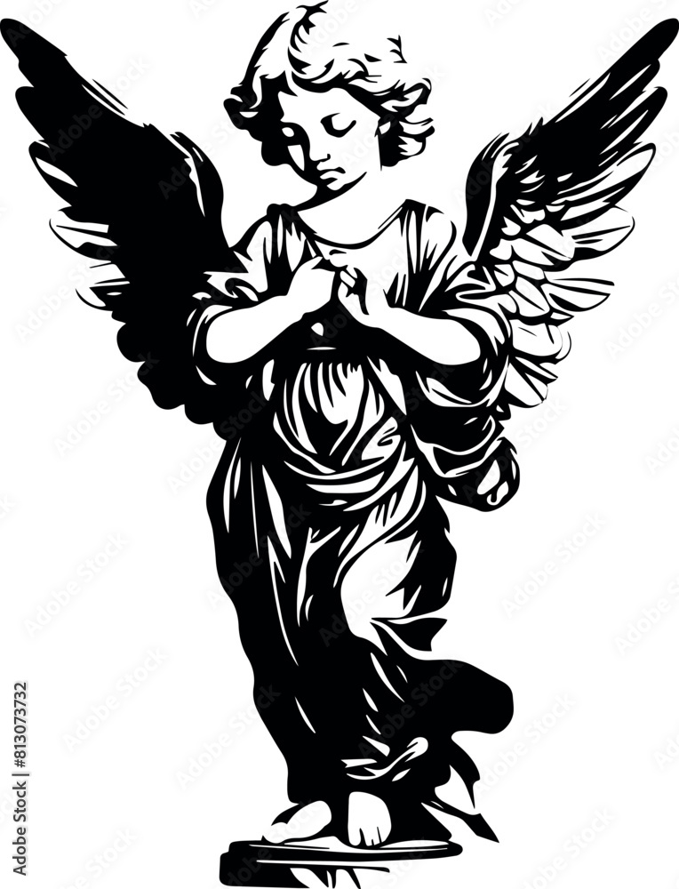 custom made wallpaper toronto digitalBaby Angel, Angel  cupid, Angel statue Vector Illustration	