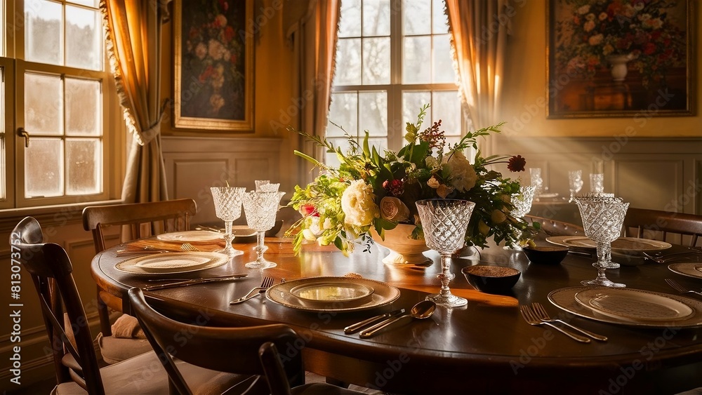 beautiful dining room interior with eating table and chairs beautiful dining room interior with eating table and chairs
