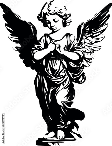 Wallpaper Mural Baby Angel, Angel  cupid, Angel statue Vector Illustration	 Torontodigital.ca