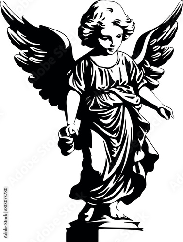 Wallpaper Mural Baby Angel, Angel  cupid, Angel statue Vector Illustration	 Torontodigital.ca