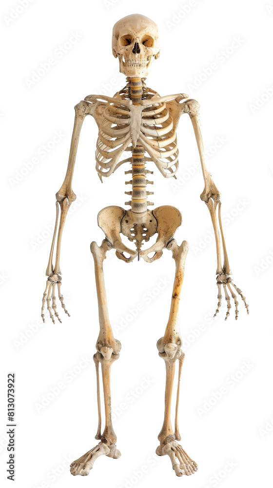 Skeleton Standing on White Background Skeleton Standing on White Background
