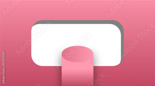 Abstract minimal scene of 3d display product with geometric podium platform. 3d vector rendering of background with podium. place for cosmetic products. Stage performance over white studio 3d