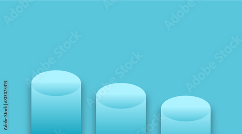 Abstract minimal scene of 3d display product with geometric podium platform. 3d vector rendering of background with podium. place for cosmetic products. Stage performance over white studio 3d