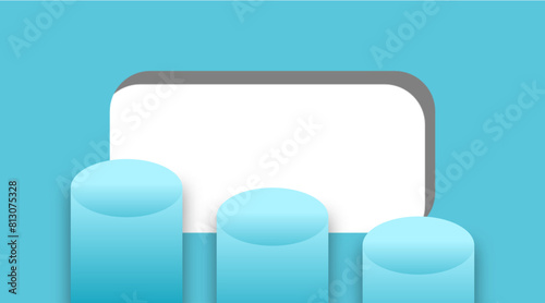 Abstract minimal scene of 3d display product with geometric podium platform. 3d vector rendering of background with podium. place for cosmetic products. Stage performance over white studio 3d